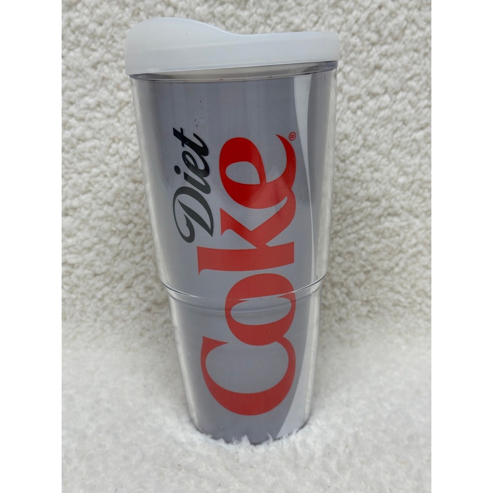 Tervis Tumbler Diet Coke Insulated Travel Cup with Lid Silver Red 24oz
